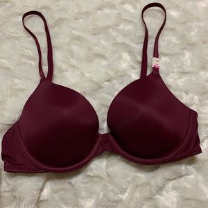 PINK Victoria Secret T-Shirt Bra (Burgundy)
